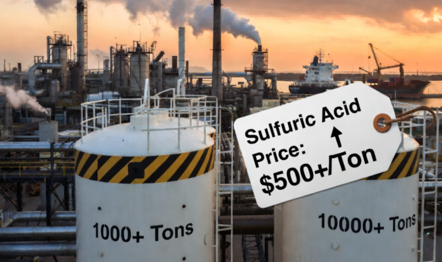 Sulfuric Acid Prices Surge Past $500/t — Reshaping Global Phosphate Fertilizer Supply